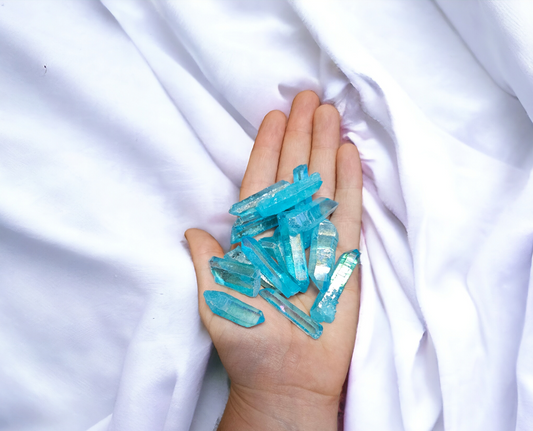 Aqua Aura Quartz Points | Enhance Spiritual Growth and Calm Energy