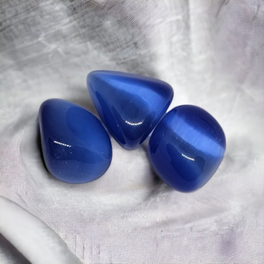 Blue Cat's Eye Tumble – Purchase Blue Cat's Eye Stone Online Australia for Insight and Intuition