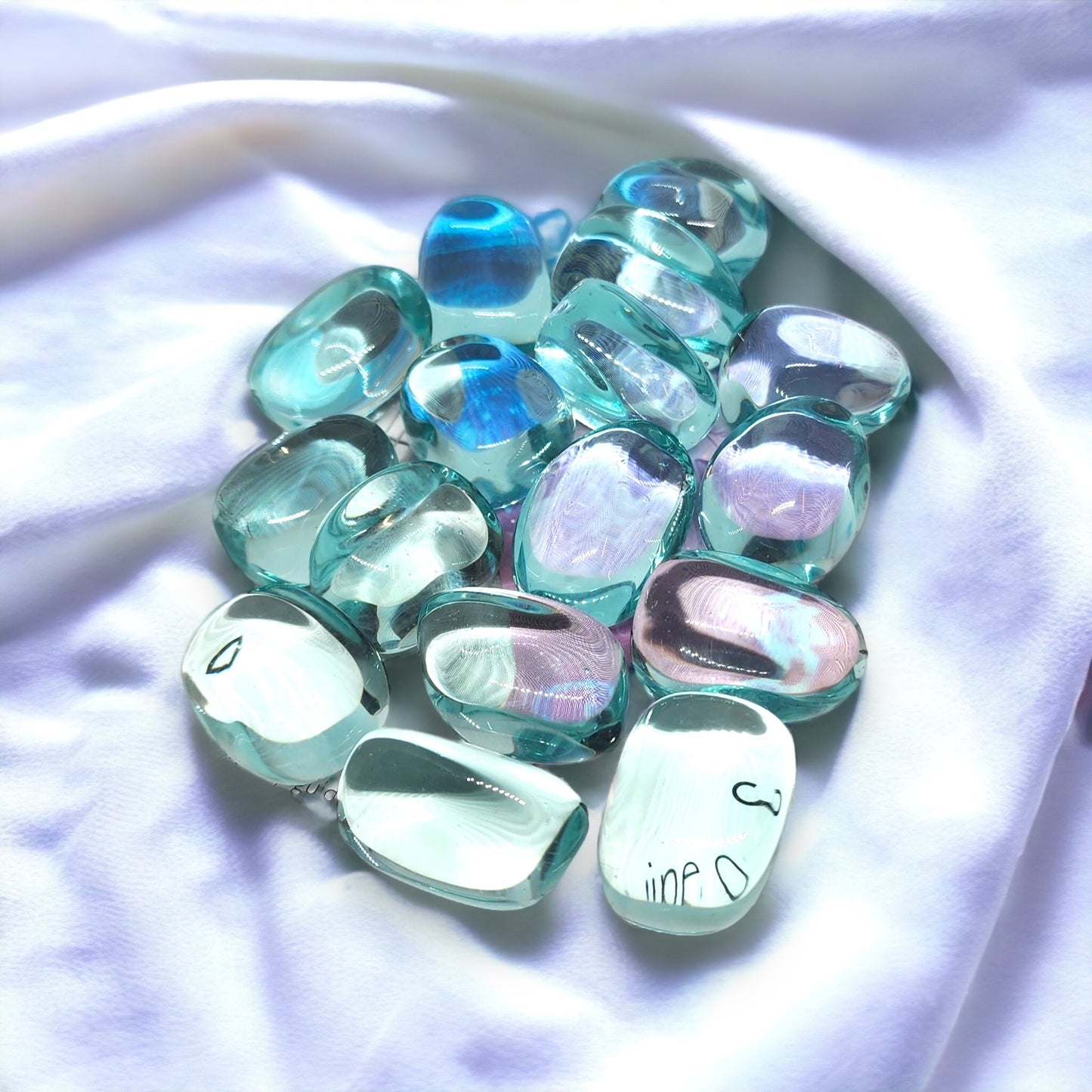 Aqua Obsidian Tumble crystal for emotional healing and clarity | Shop Aqua Obsidian crystals online Australia