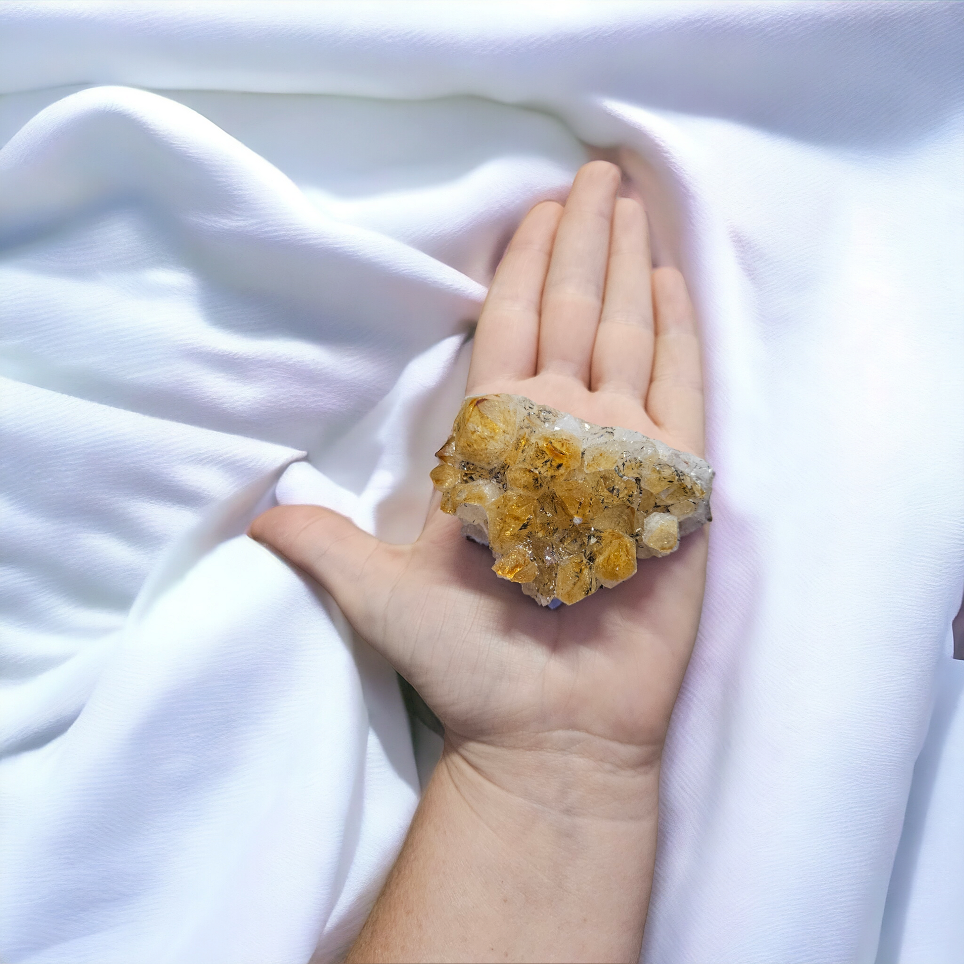Citrine Cluster | Natural Crystal for Abundance, Prosperity & Positive Energy