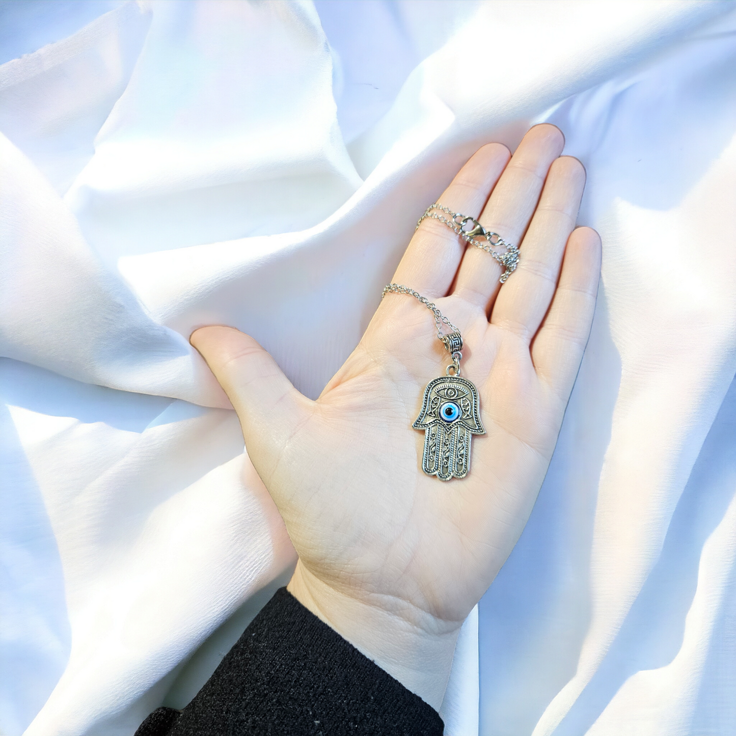 Evil Eye Hamsa Necklace | Symbol of Protection and Good Fortune