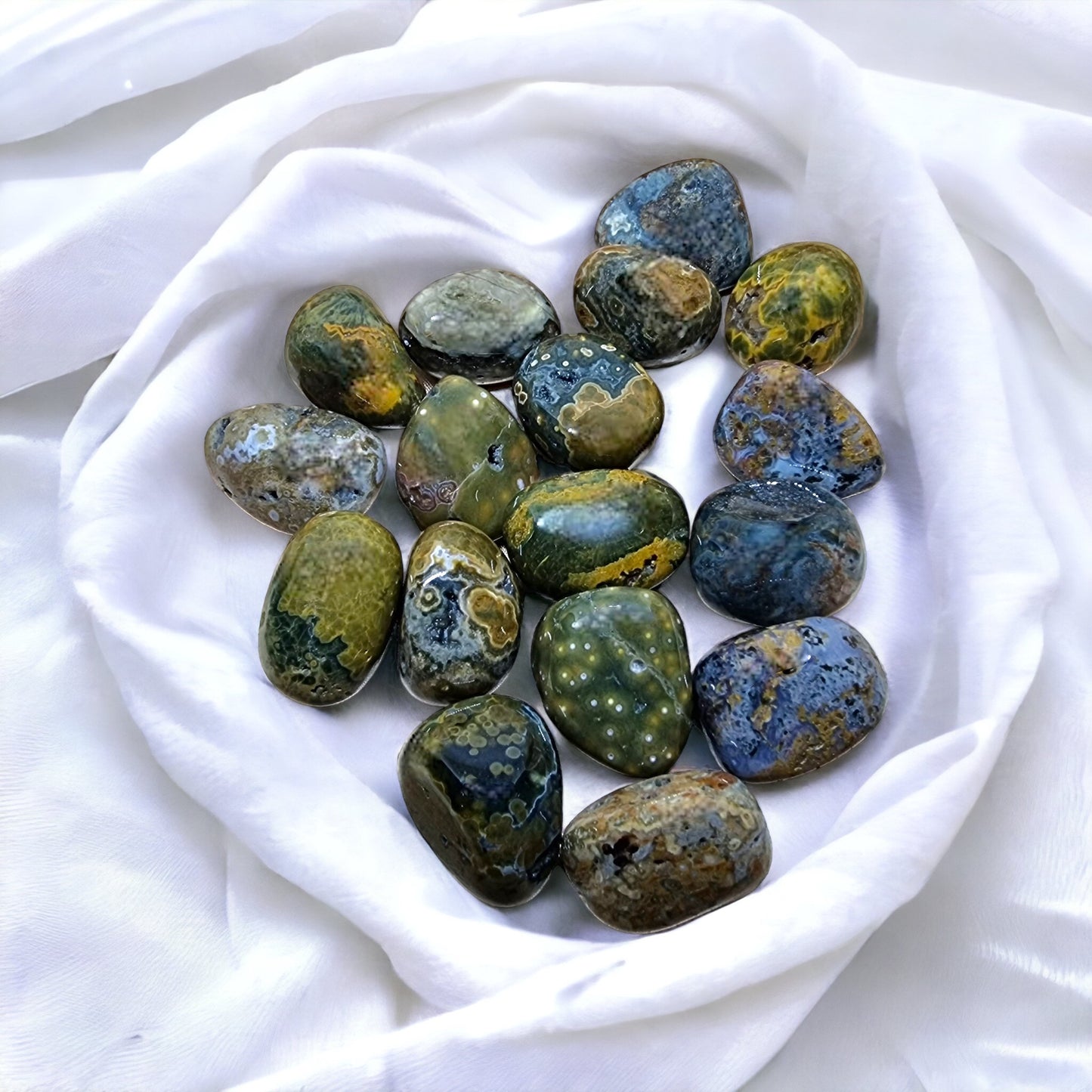 Ocean Jasper Tumble crystal for emotional healing, joy, and relaxation | Buy Ocean Jasper crystals online in Australia