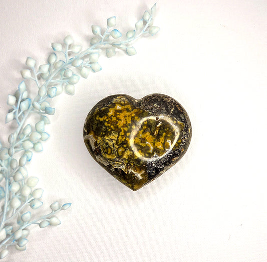 Ocean Jasper Heart for Emotional Healing & Balance | Buy Crystal Hearts Online Australia