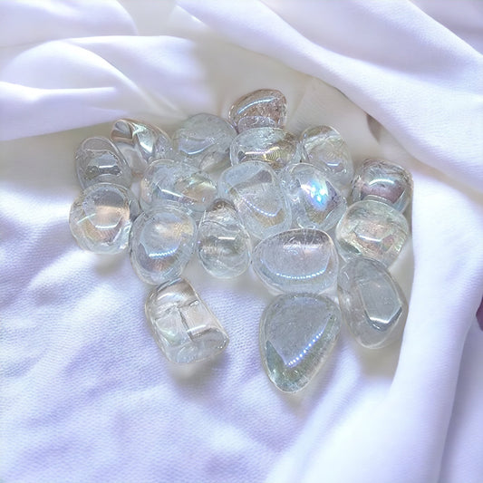 Opal Aura Tumble crystal for spiritual growth, energy clearing, and manifestation | Buy Opal Aura crystals online in Australia