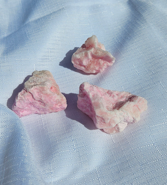 Pink Aragonite Raw Chunks | Calming Energy for Emotional Healing and Balance