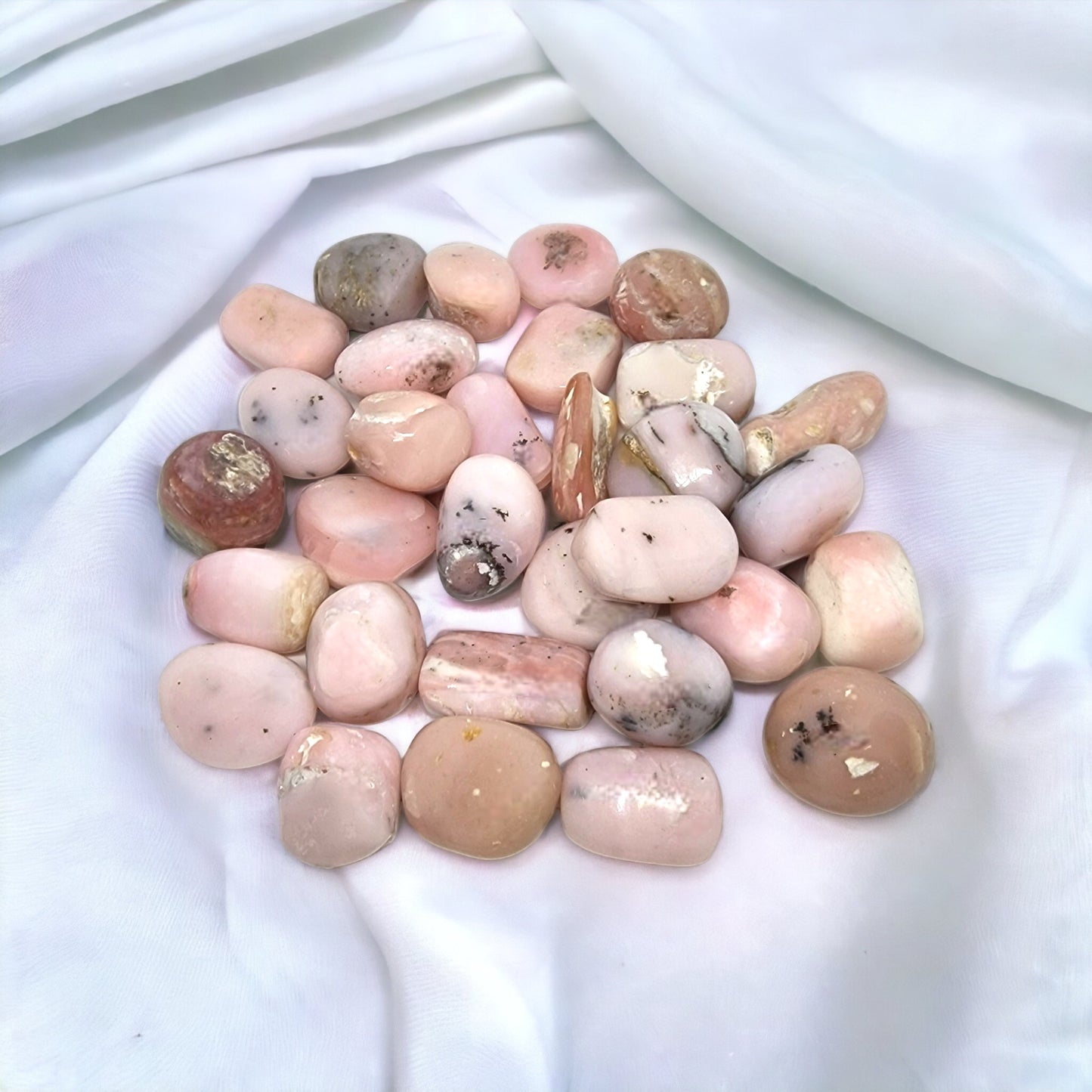 Pink Opal Tumble crystal for emotional healing, love, and inner peace | Buy Pink Opal crystals online in Australia