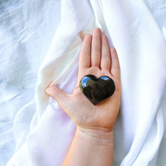 Rainbow Obsidian Heart Crystal | Powerful Healing Stone for Emotional Growth and Protection
