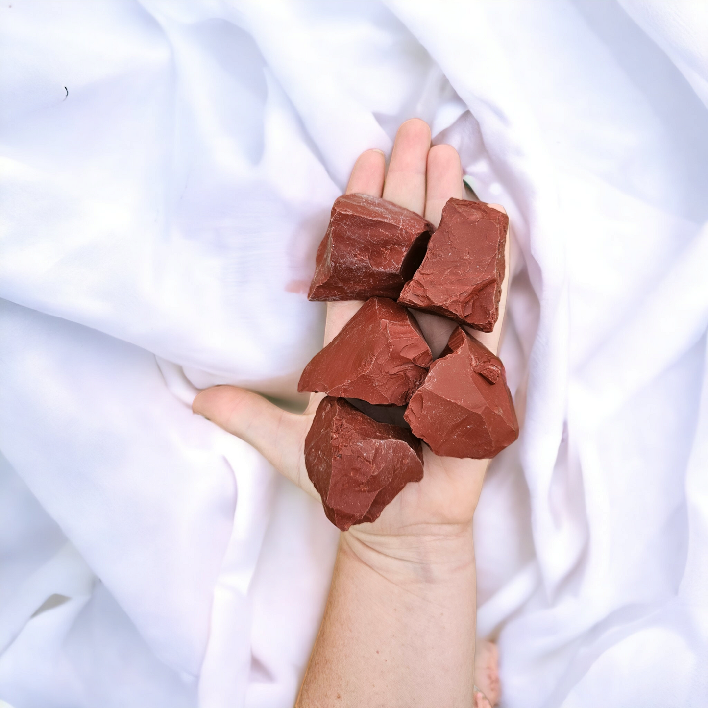 Red Jasper A Grade Raw Chunks | Energizing Crystal for Stability, Grounding, and Strength