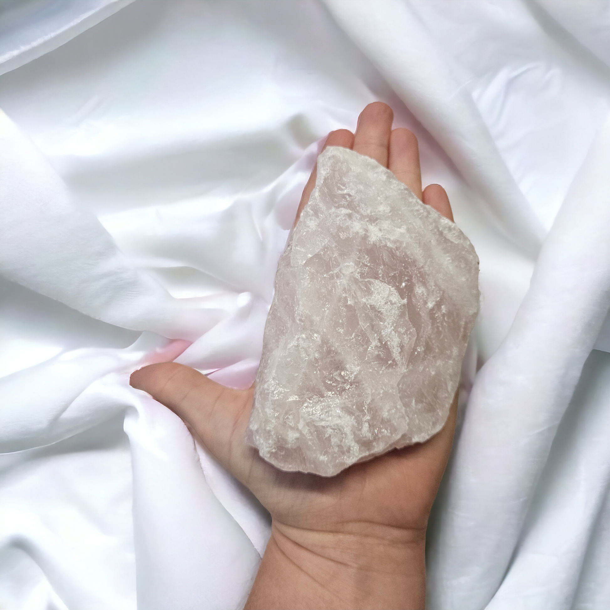 Rose Quartz Raw Chunk | Unpolished Pink Crystal for Emotional Healing and Self-Love