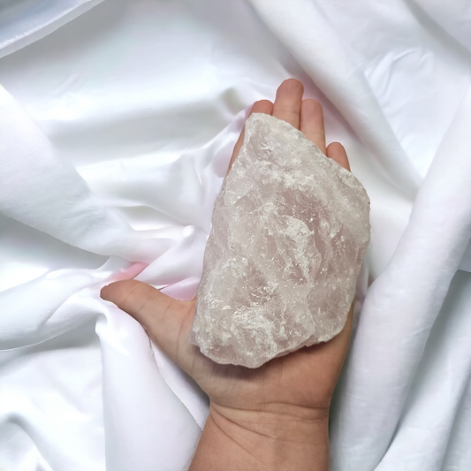 Rose Quartz Raw Chunk | Unpolished Pink Crystal for Emotional Healing and Self-Love