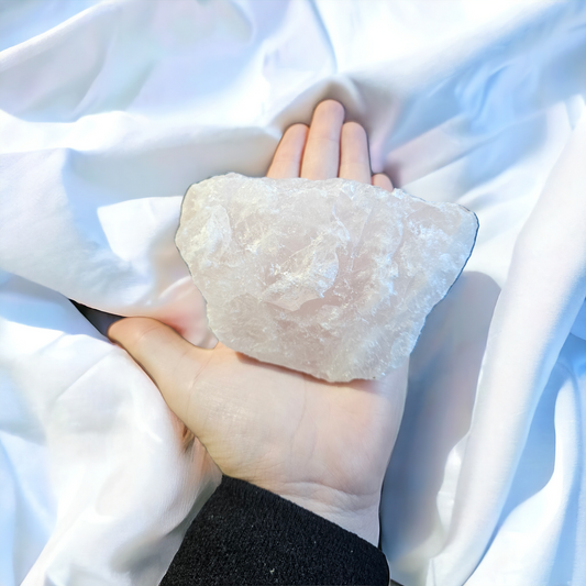 Raw Rose Quartz Crystal | Unpolished Pink Stone for Heart Healing and Love Energy