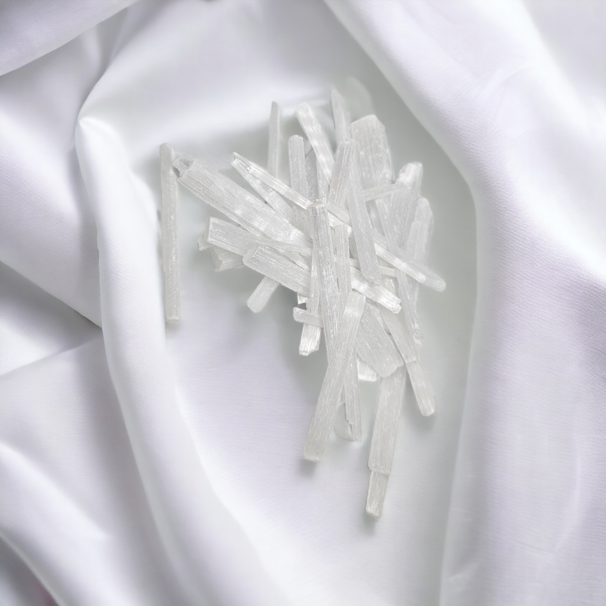High-quality Selenite Wands for energy clearing, purification, and balancing. Ideal for chakra alignment and meditation, Selenite wands enhance spiritual healing and promote peace in any space.