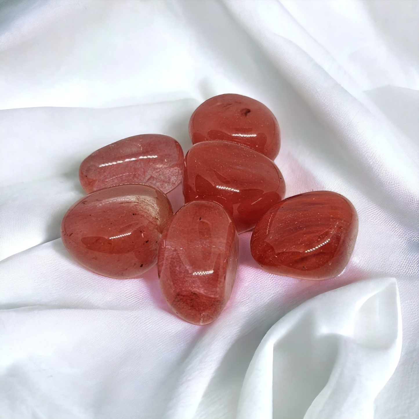 Strawberry Obsidian Tumbles for emotional healing, love, and energy balance | Buy Strawberry Obsidian crystals online in Australia for self-love and heart chakra support