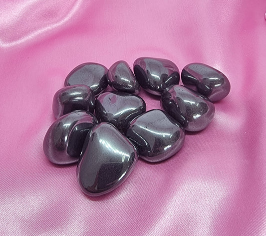 Hematite crystal tumble for grounding, protection, and focus | Buy crystals online in Australia