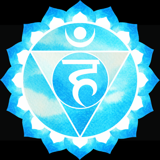 Throat chakra healing with blue crystals at Mind Soul Sync in Australia.