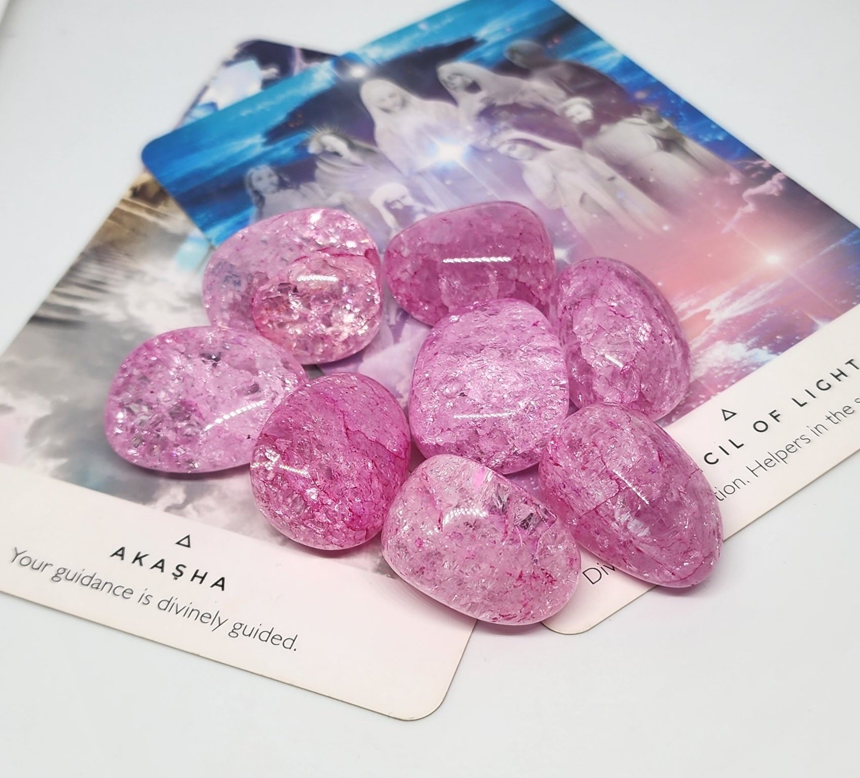 Pink crystal for heart chakra sold at crystal store Mind Soul Sync near Sydney Austrlia.