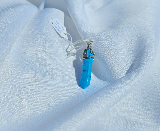 Blue Howlite Crystal Jewellery Pendant sold at crystal shop Mind Soul Sync.