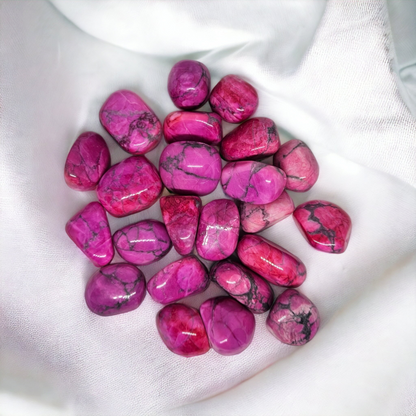 Pink crystal called pink howlite sold at mind soul sync crystal shop in australia.
