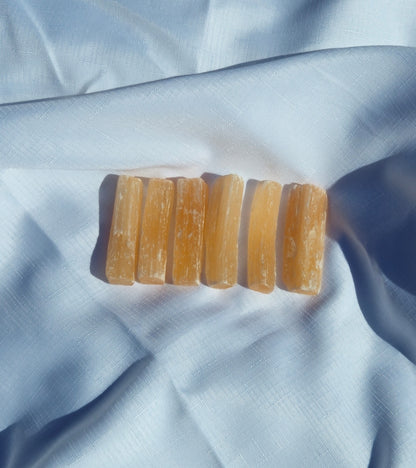 buy crystals australia. Peach selenite sticks taken in dubbo NSW, a cleansing crystal at Mind Soul Sync.