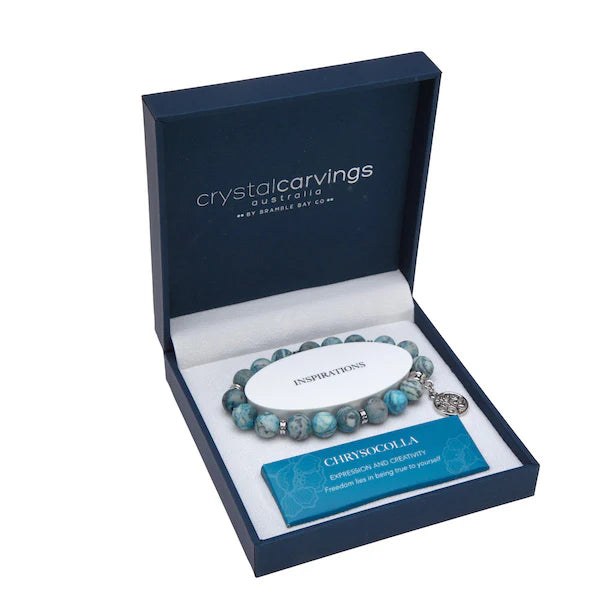 chrysocolla crystal bracelet australia.
