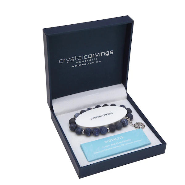 blue sodalite crystal australia bracelet.