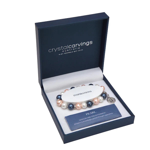 A soft, feminine, and uplifting piece, this Pink-White-Blue Pearlised Tree of Life Charm Bracelet is designed to inspire inner harmony, emotional balance, and gentle confidence.
The pearlescent beads shift beautifully in the light, creating a calming, radiant glow that pairs perfectly with the symbolic Tree of Life charm — representing growth, resilience, and new beginnings.
This bracelet makes a heartfelt gift or a meaningful addition to your own crystal and jewellery collection.
The Energy of Pearlised Be