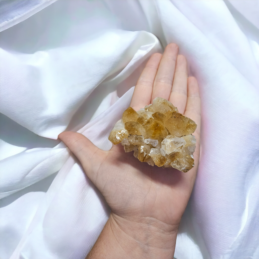 Citrine Cluster | Natural Crystal for Abundance, Prosperity & Positive Energy

