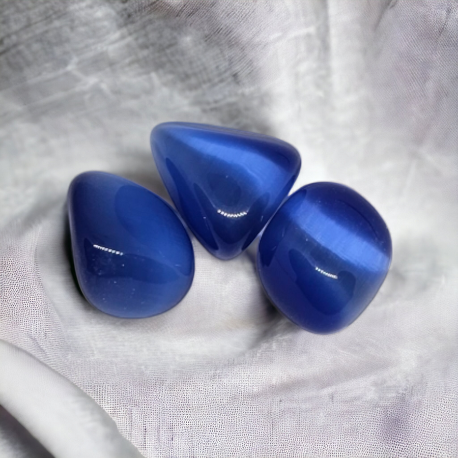 Blue Cat's Eye Tumble – Purchase Blue Cat's Eye Stone Online Australia for Insight and Intuition