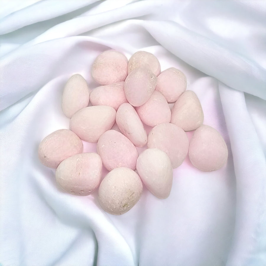 Pink Aragonite Tumble crystal for emotional healing, balance, and stress relief | Buy Pink Aragonite crystals online in Australia