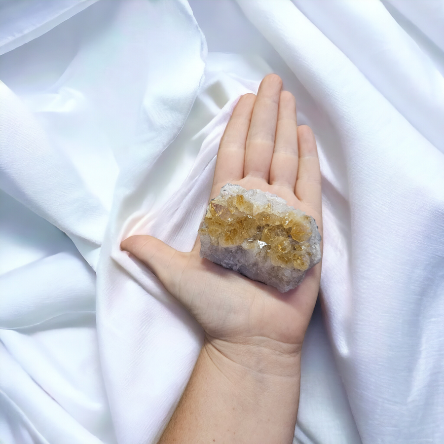 Citrine Cluster | Natural Crystal for Prosperity, Abundance, and Positive Energy