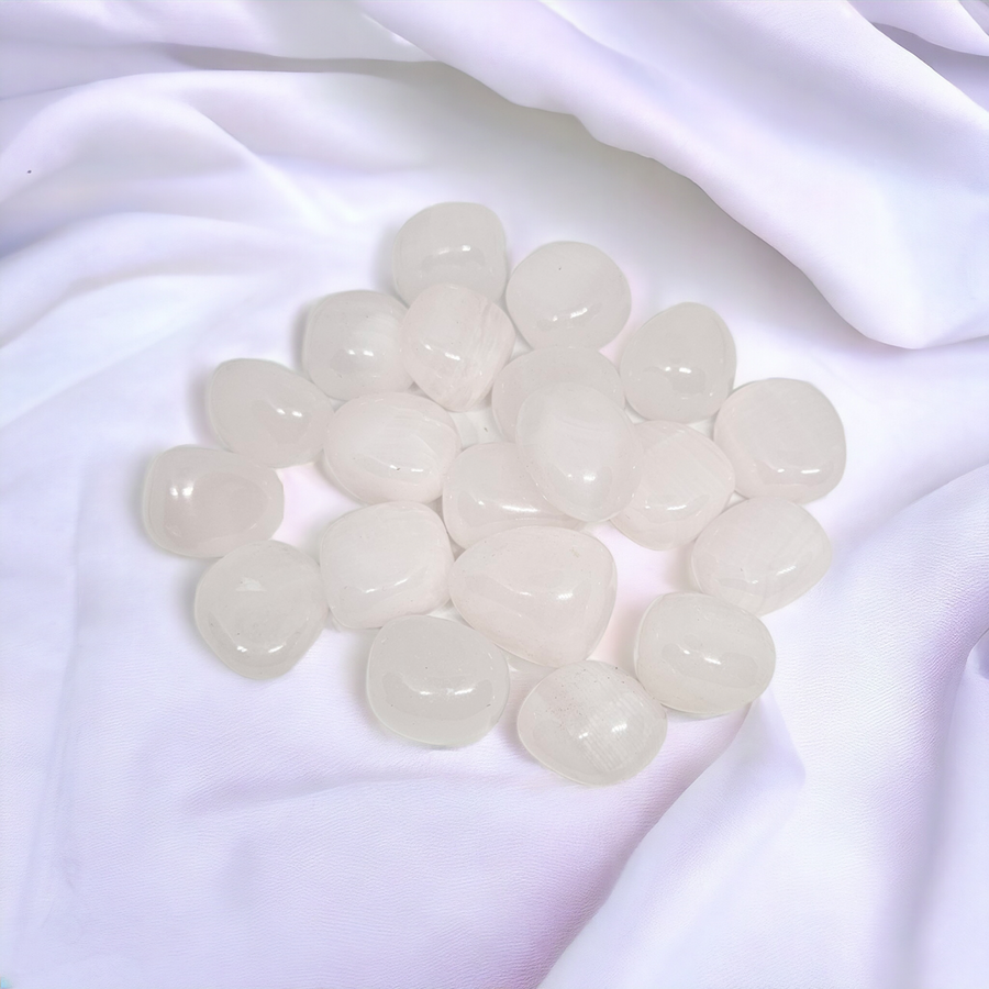 Mangano Calcite tumble crystal for emotional healing and love | Buy Mangano Calcite stones online Australia

