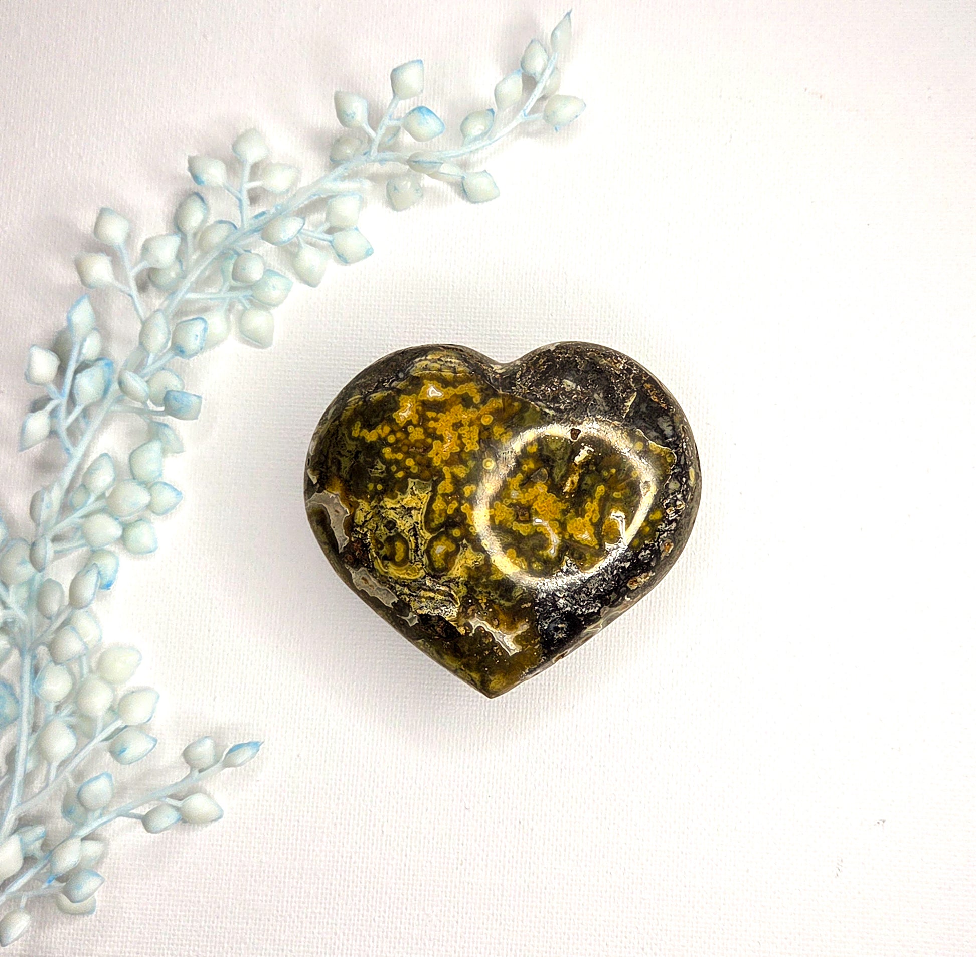 Ocean Jasper Heart for Emotional Healing & Balance | Buy Crystal Hearts Online Australia