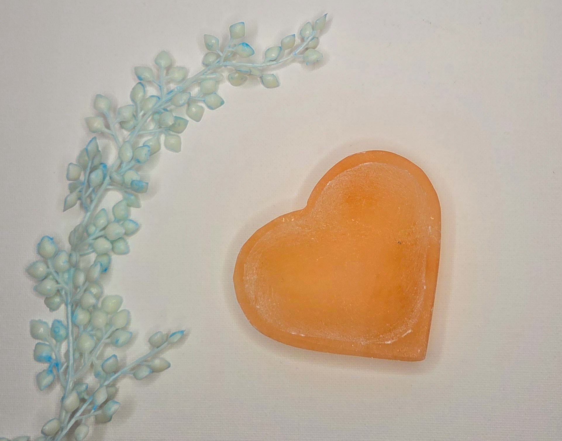 Peach Heart-Shaped Selenite Bowl for Cleansing and Energy Healing | Buy Selenite Crystal Bowls in Australia for Spiritual Clearing