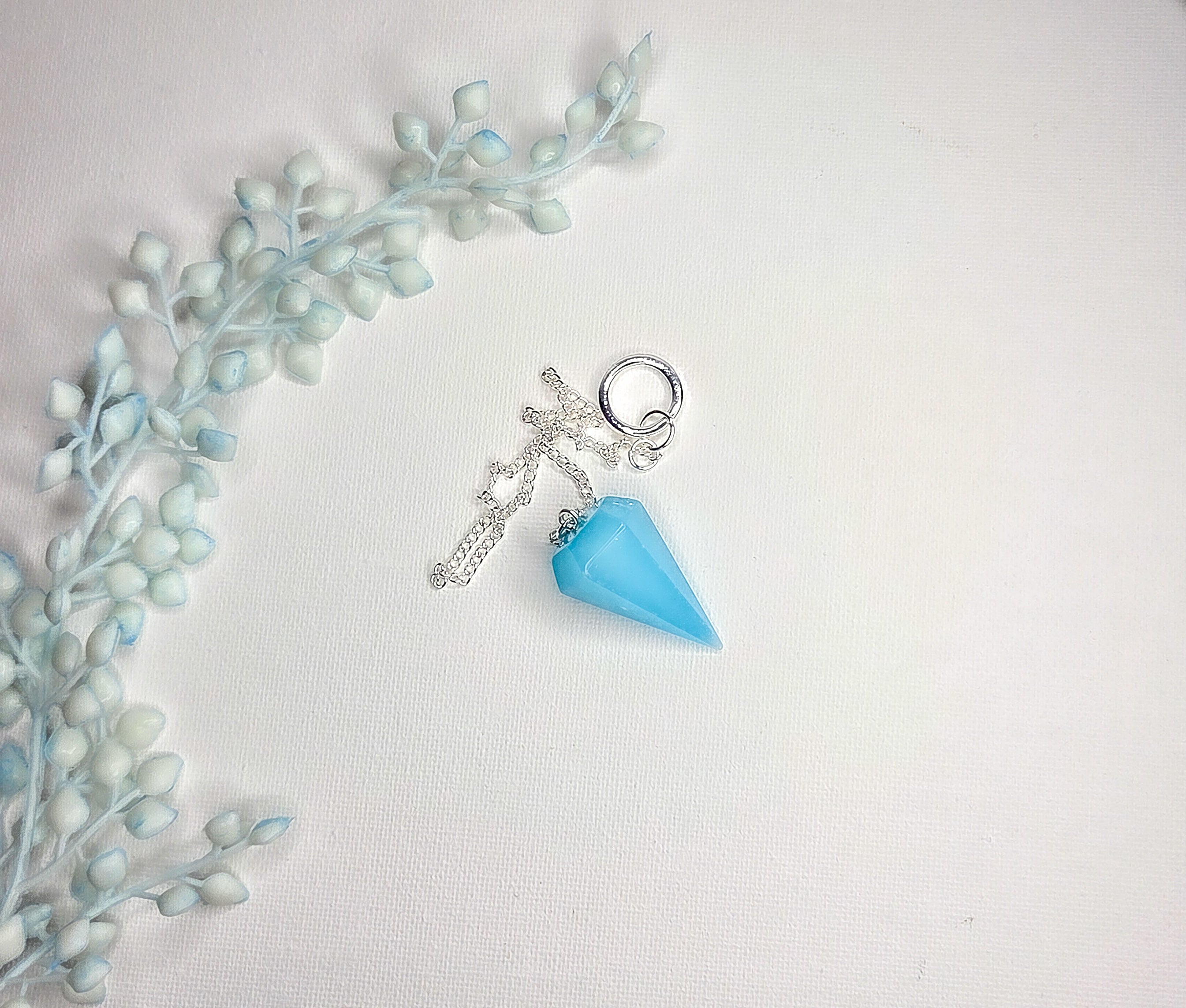 Blue Aragonite Pendulum for Intuition & Energy Healing | Buy Pendulums Online Australia