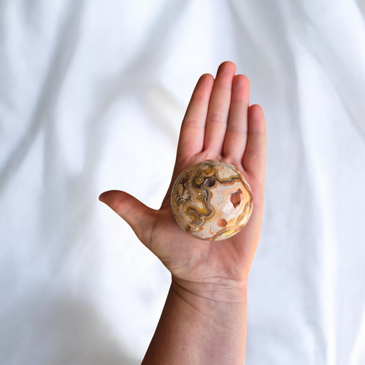 Pink Crazy Lace Agate Sphere | Crystal for Joy, Emotional Healing, and Grounding Energy

