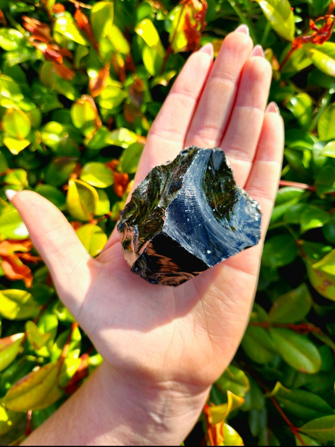 australia crystal shop, a black obsidian chunk for energy protection taken at Mind Soul Sync.