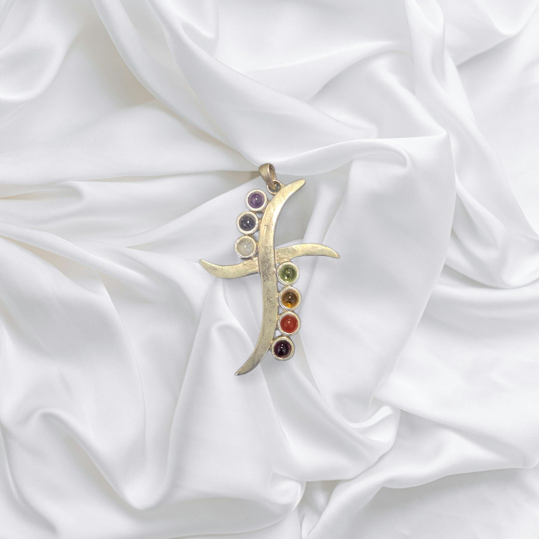7 Chakra Cross Pendant