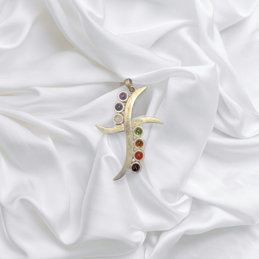 7 Chakra Cross Pendant