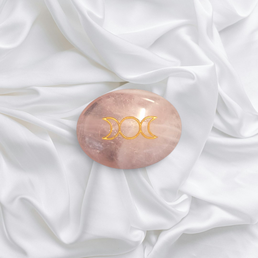 Rose Quartz Stone | Triple Moon