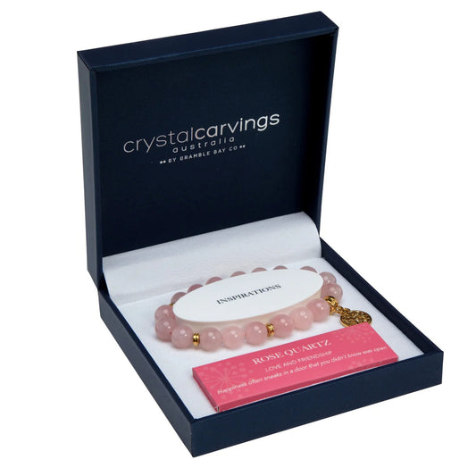 rose quartz crystal bracelet