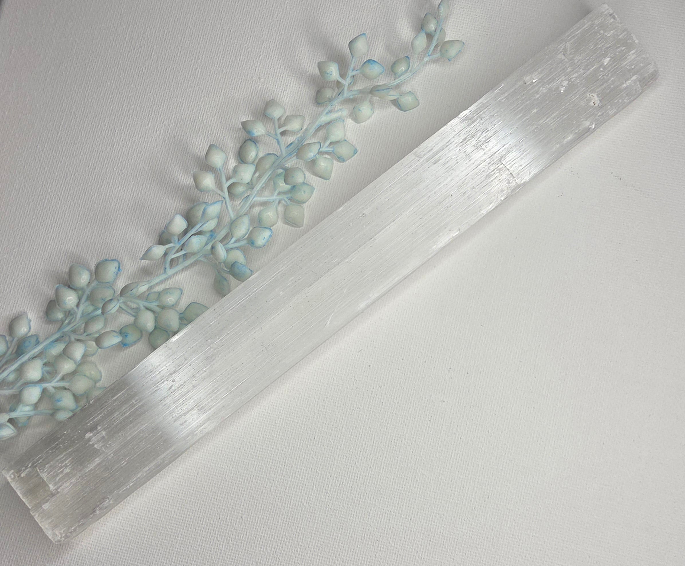 Selenite Rod Crystal for Energy Cleansing and Chakra Healing | Clear Gemstone for Purity and Spirituality