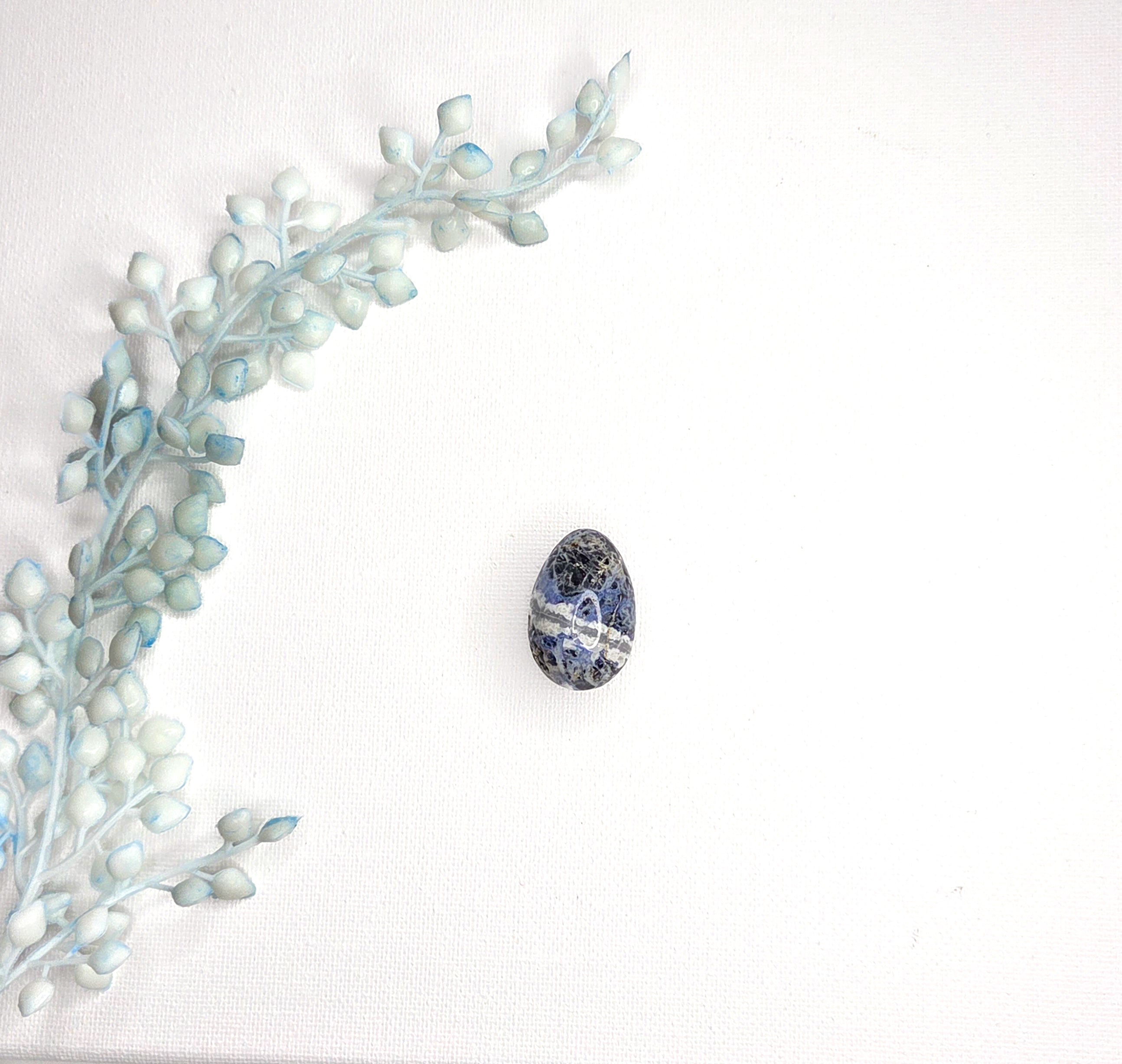 Sodalite Crystal Egg for Healing and Meditation | Blue Gemstone for Calm & Intuition
