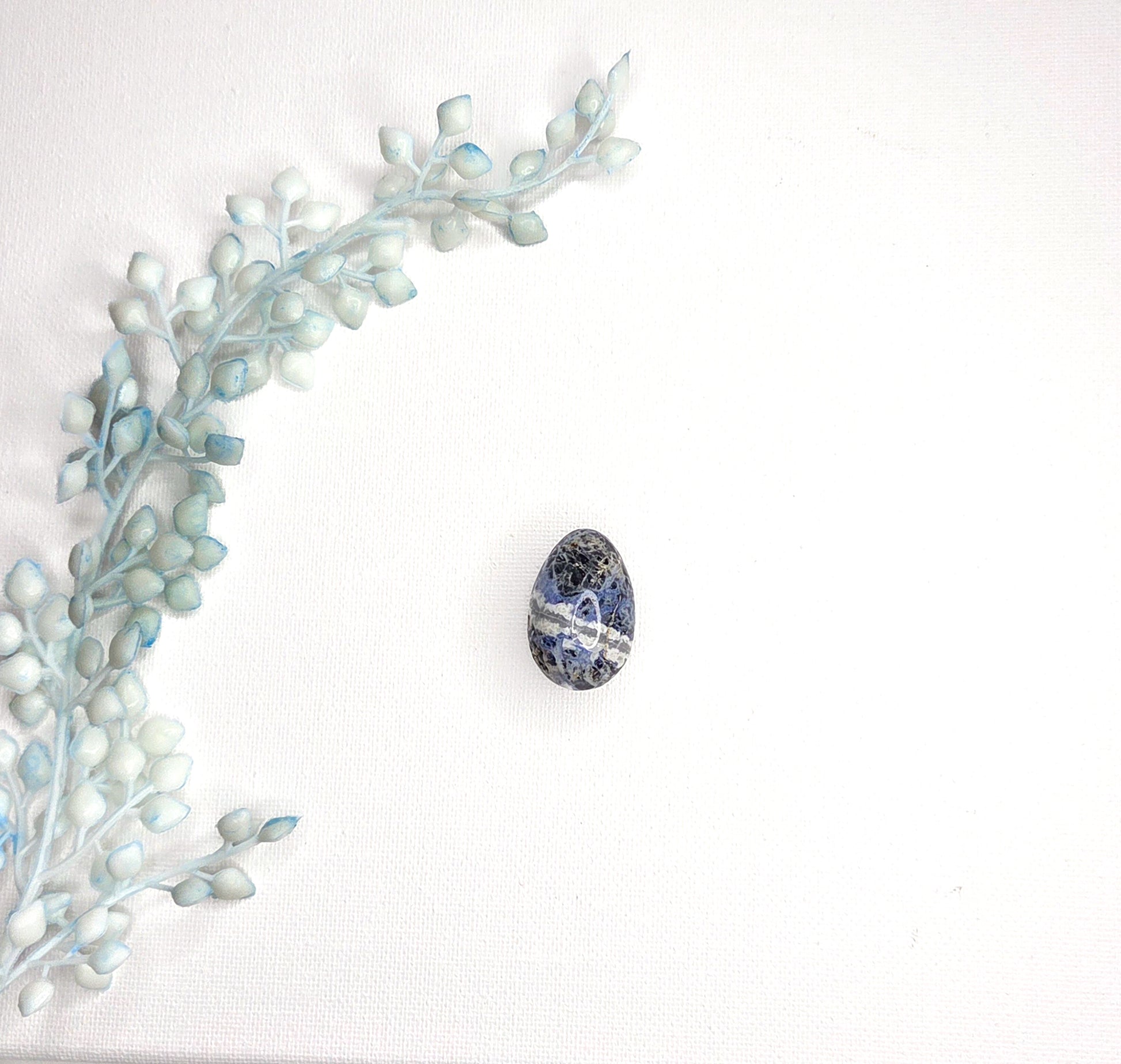 Sodalite Crystal Egg for Healing and Meditation | Blue Gemstone for Calm & Intuition